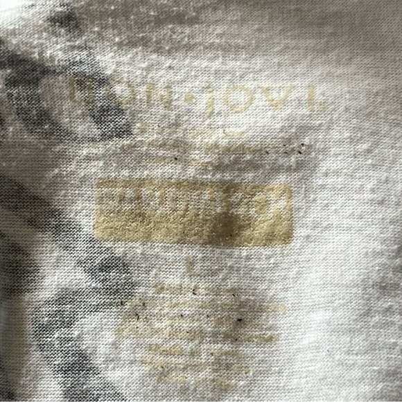 Bob Jovi Slippery When Wet 86 Japan Tour Lace Up T Shirt Women Large Cap Sleeves - Picture 2 of 7